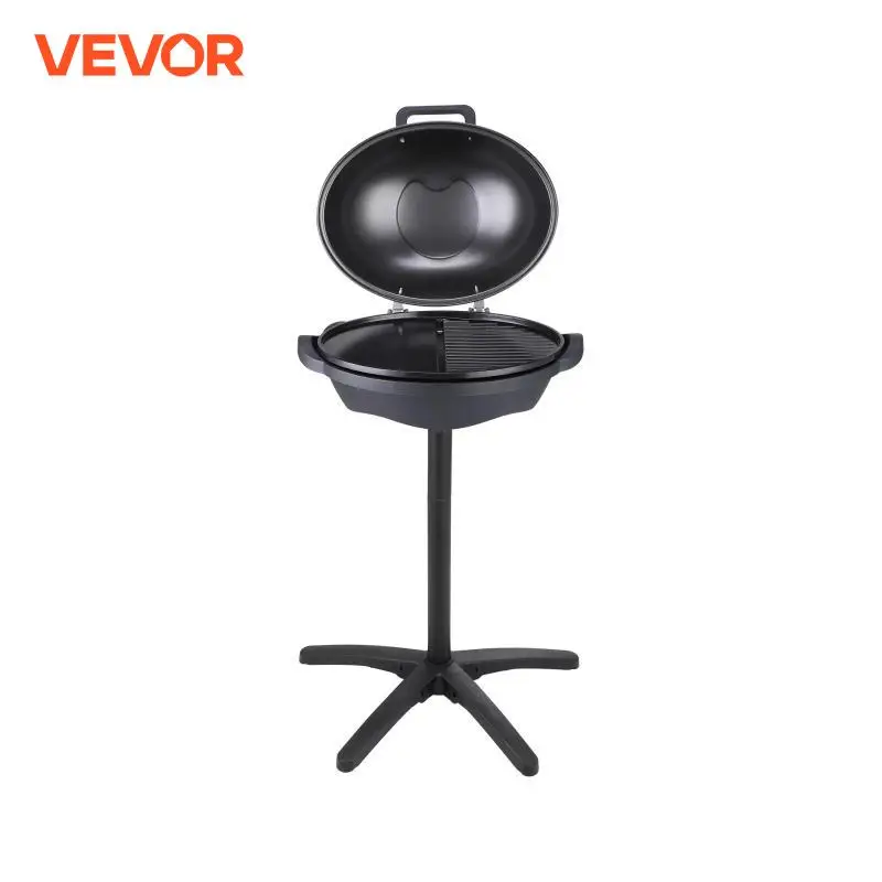 VEVOR Indoor/Outdoor Electric Grill, 1800W Electric BBQ Grill & 2 Zone Grilling Surface Adjustable Temperature for Party Camping