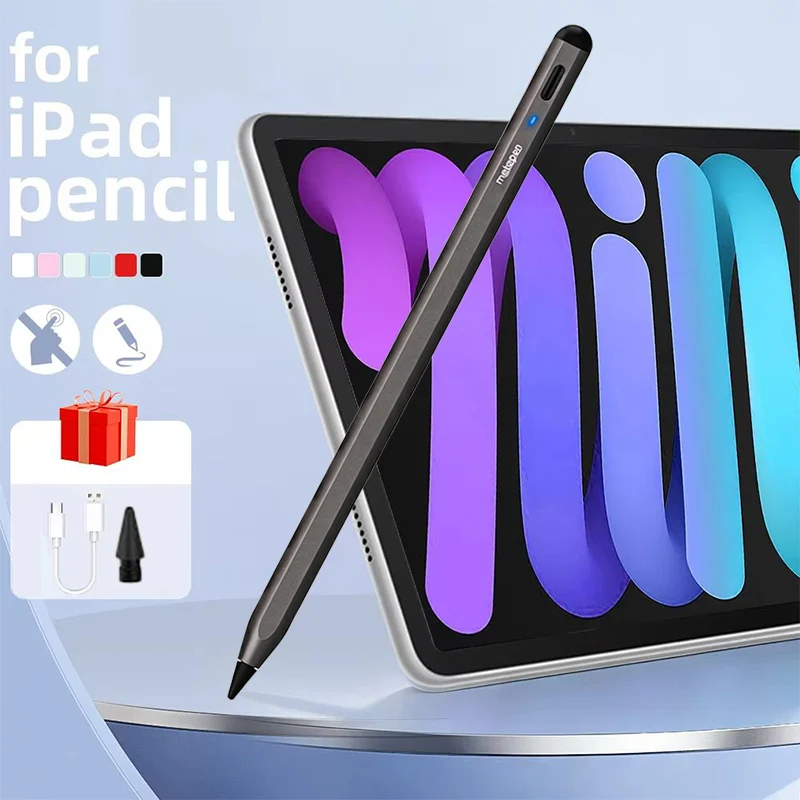 Lápiz Metapen A8 para Apple iPad, Escritura/Dibujo con IA, Sensible a la Inclinación, Rechazo de Palma, USB-C, Carga Rápida en 4 Minutos para iPad mini/pro 2018-2026