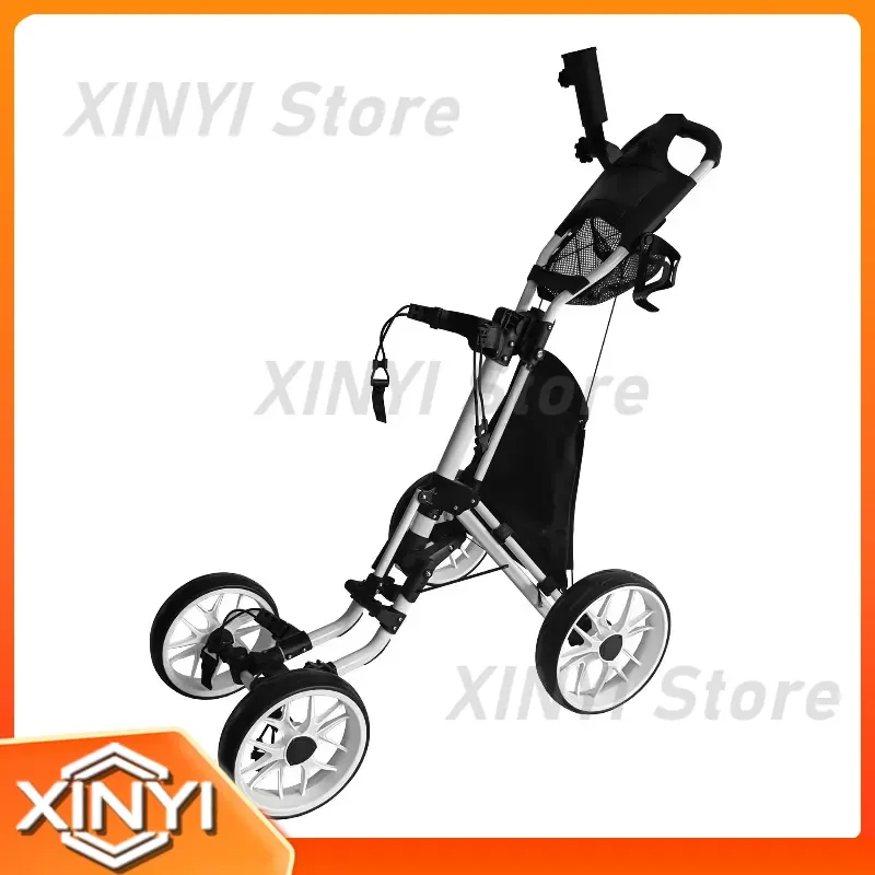 Foldable Golf Quad Cart for Adult Teenager Portable Utility Cart for Golf Course Outdoor Recreation Travel Storage Transport