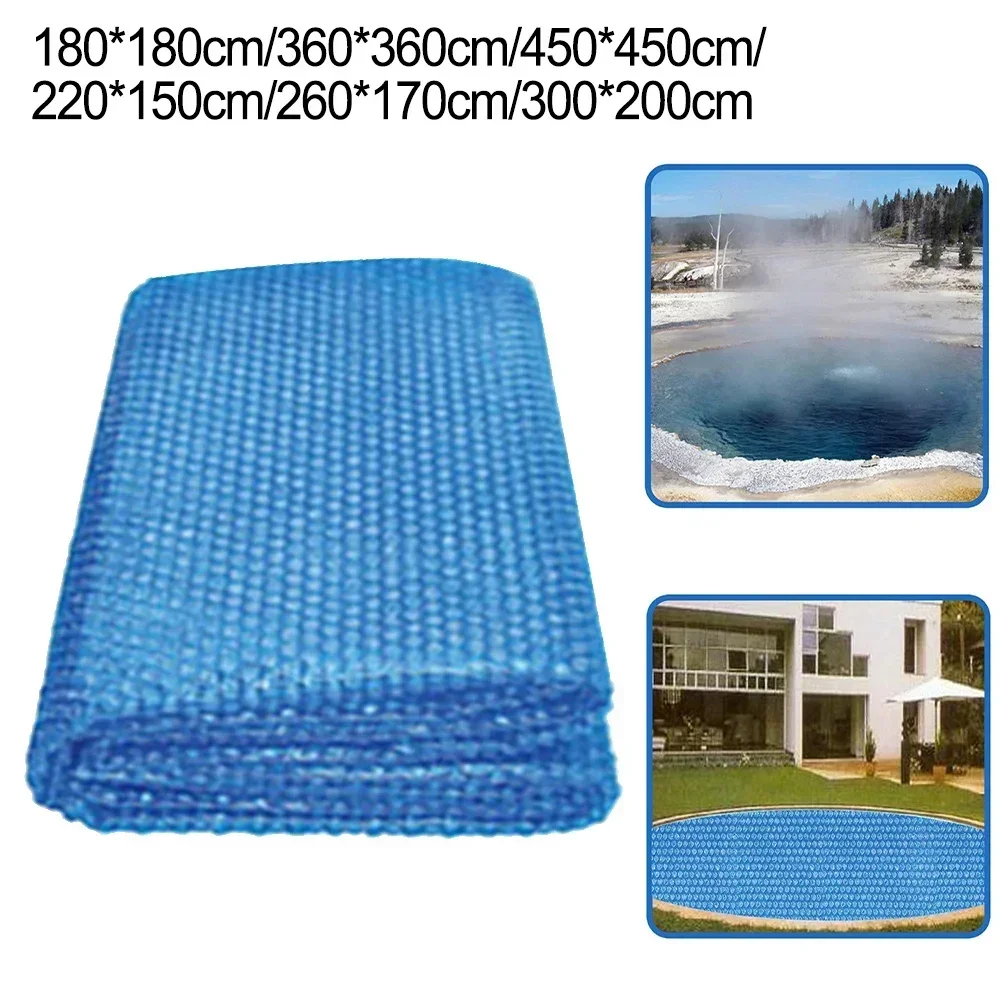 

1pc Blue Swimming Pool Heater Solar Tarpaulin Dust Cover Insulation Film Maintaining Pool Temperature Outdoor Swimming Pool Tool