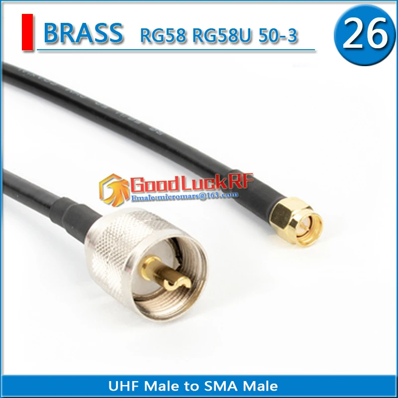 SL16 M PL259 SO239 UHF Male to SMA Male & Female jack Connector Pigtail Jumper RG-58 RG58 3D-FB Extend cable 50 Ohm low loss