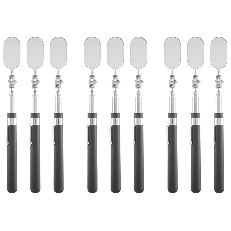 WCS-9 ชิ้นกระจกตรวจสอบ Telescoping สังเกตเครื่องมือตรวจสอบกระจกสําหรับตรวจสอบสภาพของยานพาหนะ (วงรี)