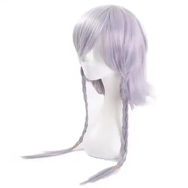 

Аниме TouHou Project OW Reaper Genderbend Izayoi Sakuya Синтетический парик Серебристо-серый Плетеный Косплей Wigsv;6,a'3.k;8,