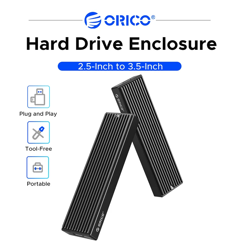 ORICO SSD M2 NVMe Enclosure 10Gbps USB3.1 Gen2 Type-C External Hard Drive Case Aluminum Heat Sink Support 2230 2242 2260 2280
