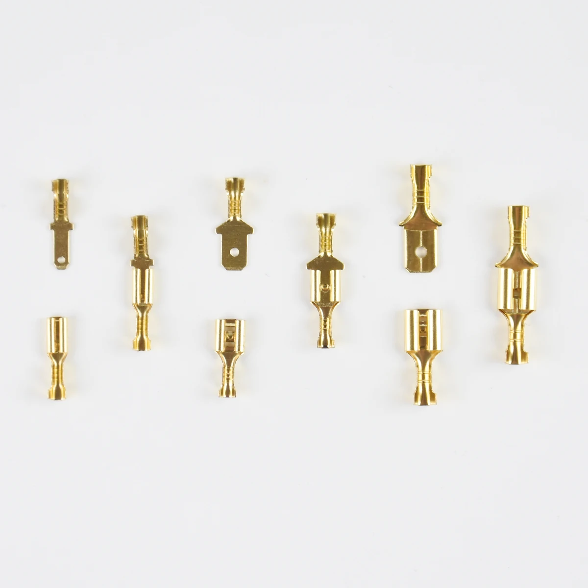 200 Stück Kupfer-Crimp-Steckverbinder (weiblich und männlich) für Kfz-Lautsprecherkabel, Flaggenschnurverbinder 2,8/4,8/6,3 mm mit Ummantelung – Detail 7