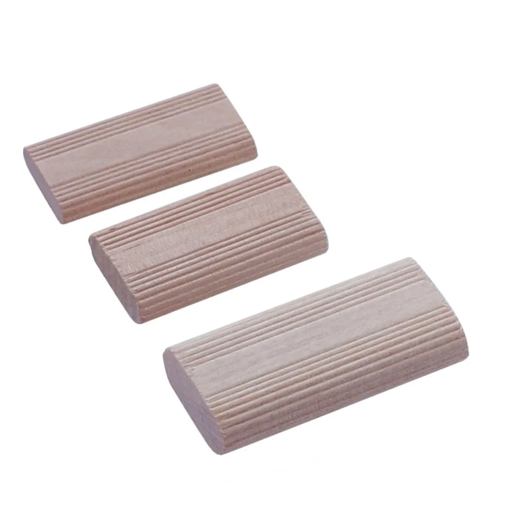 50/100Pcs Beech Wood Domino Tenons Joinery Plugs Positioning Tool Furniture Splicing Connectors Connect Board Block