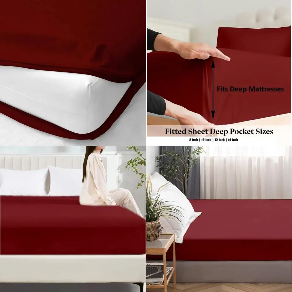 Ultra-Soft 1800 Microfiber Twin XL Fitted Sheets - 2 Pack for 8 Mattresses, Fully Enclosed Zipper Design, Extra Soft and Comfort