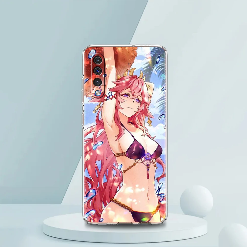 Genshin Impact Hentai Sexy Transparent Phone Case for Samsung Galaxy A12 A50 A52 A70 A40 A10 A20 A30 A02 A03S A04 Silicone Shell