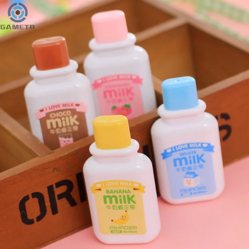 1 buah botol susu pita koreksi portabel Kawaii putih korektor hadiah promosi alat tulis siswa hadiah perlengkapan kantor sekolah