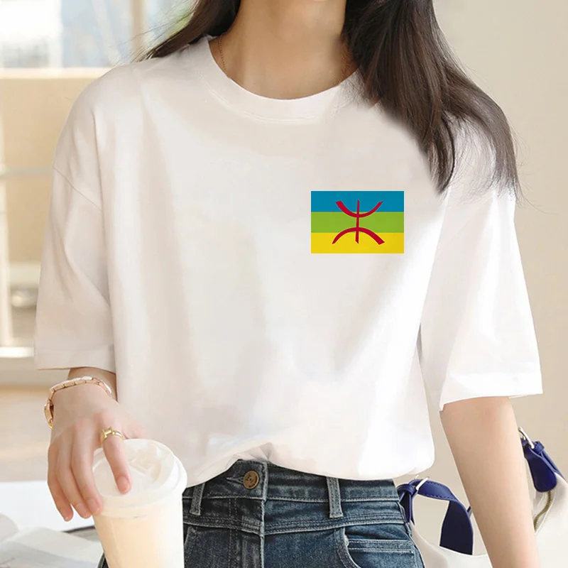 amazigh t-shirt clothes women couple  white Korea ulzzang t-shirt tshirt vintage