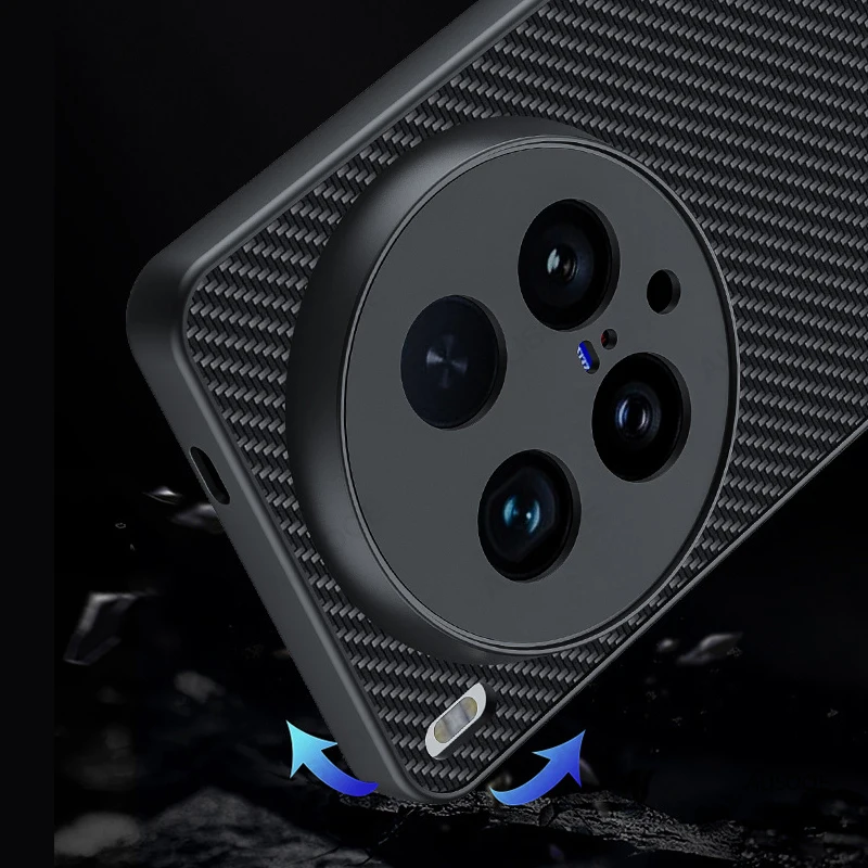 Stoßfest Funda für VIVO X200 Ultra Fall Luxus Faser Textur PU Leder Schutz Zurück Abdeckung Capa