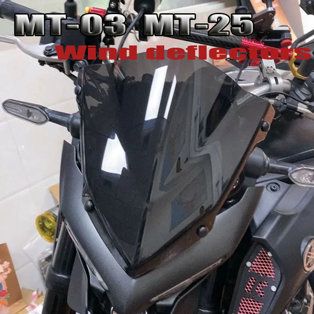 

For YAMAHA MT25 MT03 2020-2024 MT-25 MT-03 Motorcycle Sports Touring Front WindScreen Windshield Visor Wind Deflector