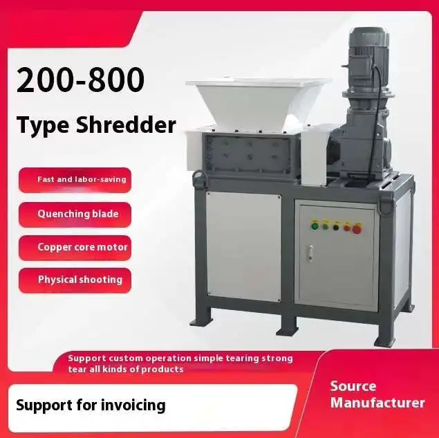 Small Shredder, Metal, Plastic, Scrap Iron, Kitchen, Single And Double Axis Metal Tire Breakage 200-800 Type Shredder