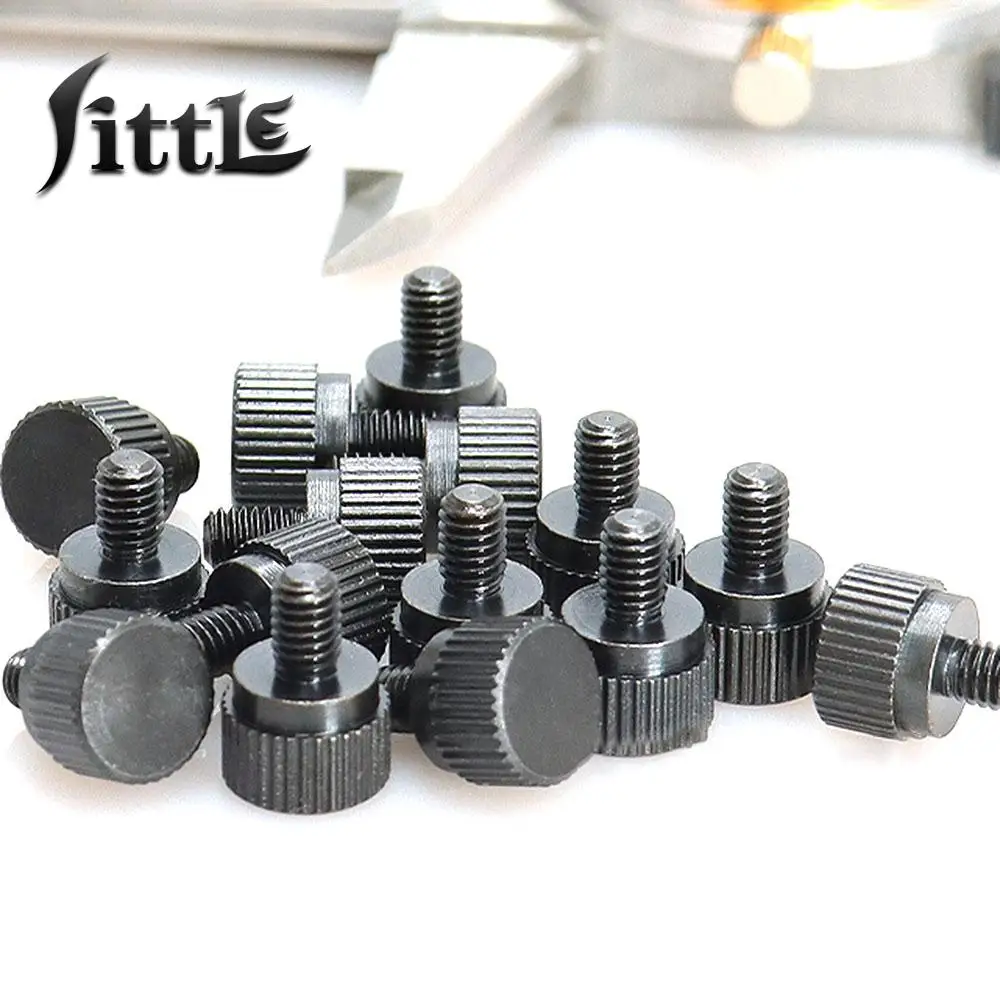 4/8 Piece M1.6 Knurled Thumb Step Screws M1.6 Screw Plated Black Large Step Screws Flat Head Bolt Thumb Screwse Vis Parafuso