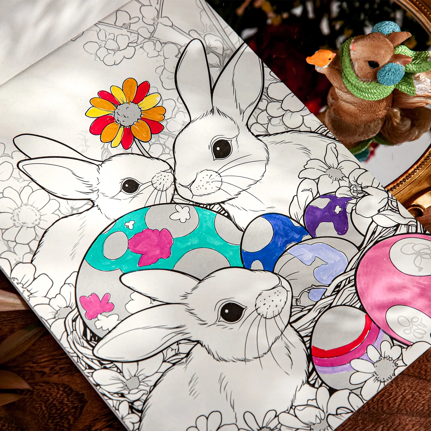 Mr Paper 22pcs/bag Mirror Encounter Series Girls Animal Patterns Colouring Book Colouring Doodle Painting Book