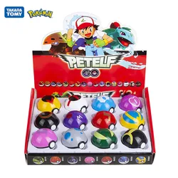 12 Pcs/Set Pokemon Pikachu Action Figure Pokeball Game Toy  Pocket Monster Cute Pet Anime Figure Dolls Model Kids Xmas Gifts