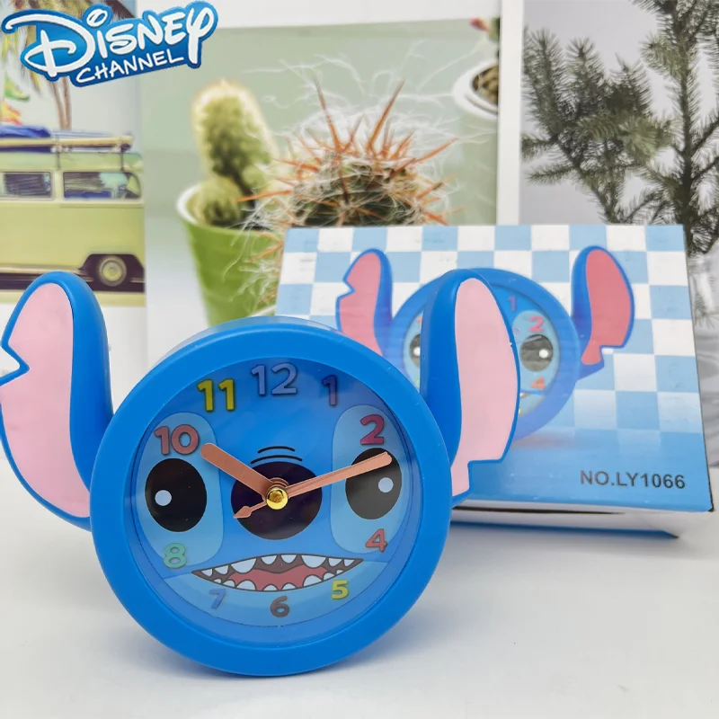 

Anime Disney Stitch Alarm Clock Children's Bedroom Mute Alarm Clock Frosted Desk Clock Student Dormitory Clocks Christmas Gift