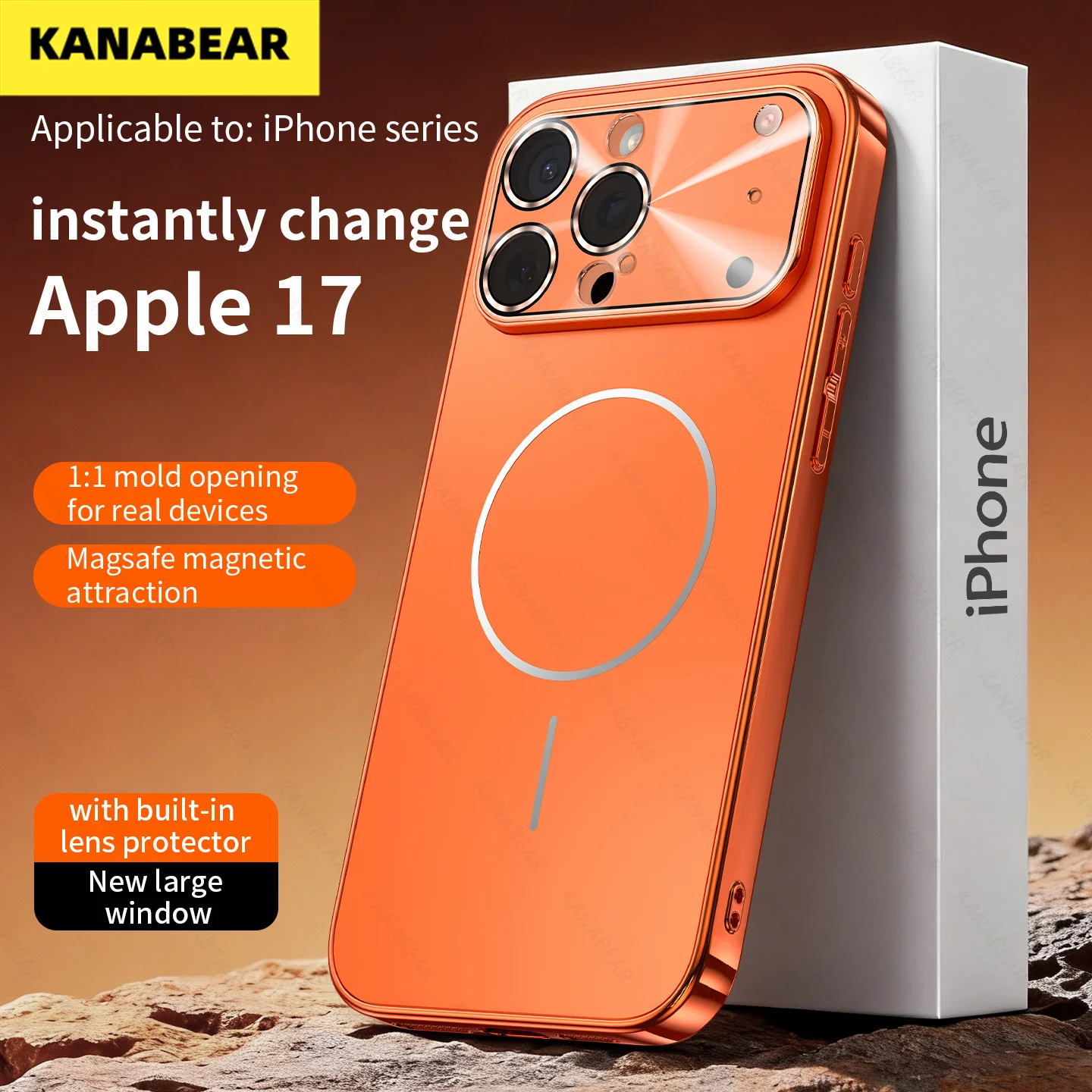 

New Style Large View Window Case with Laser Lens Protection, Instantly Converts to 17-style for iPhone 12/13/14/15/16/17 Pro MAX