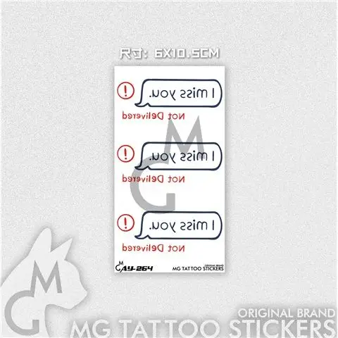 Message Chat Record Tattoo Temporary Tattoos Waterproof Emotion Tattoo Stickers Couple Art Arm Tattoo Lasting Fake Tattoo