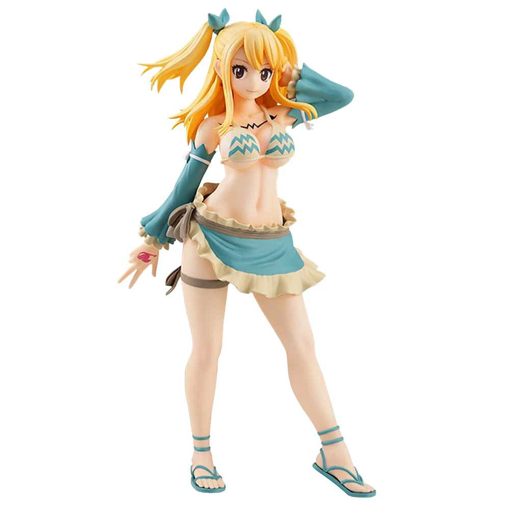 

17cm Anime Character Lucy Heartfilia Standing Action Figure Collection PVC Doll Sexy girl Car Decorations Model Toys Xmas Gift