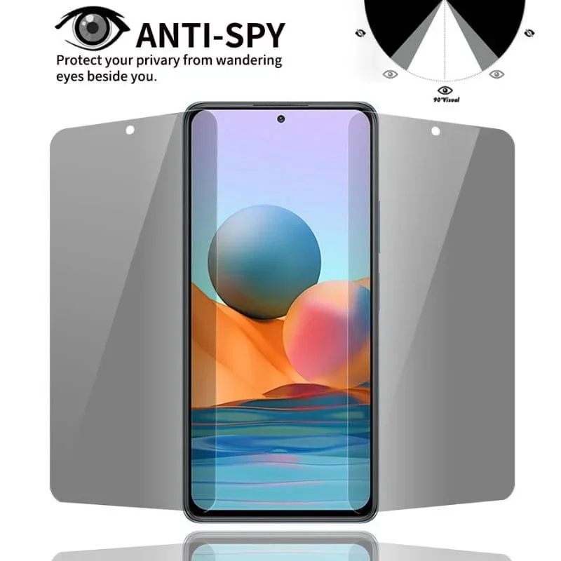 Anti-spy case on redmi 9 activ cover screen protector tempered glass for xiaomi readmi 9activ protective coque privacy glass