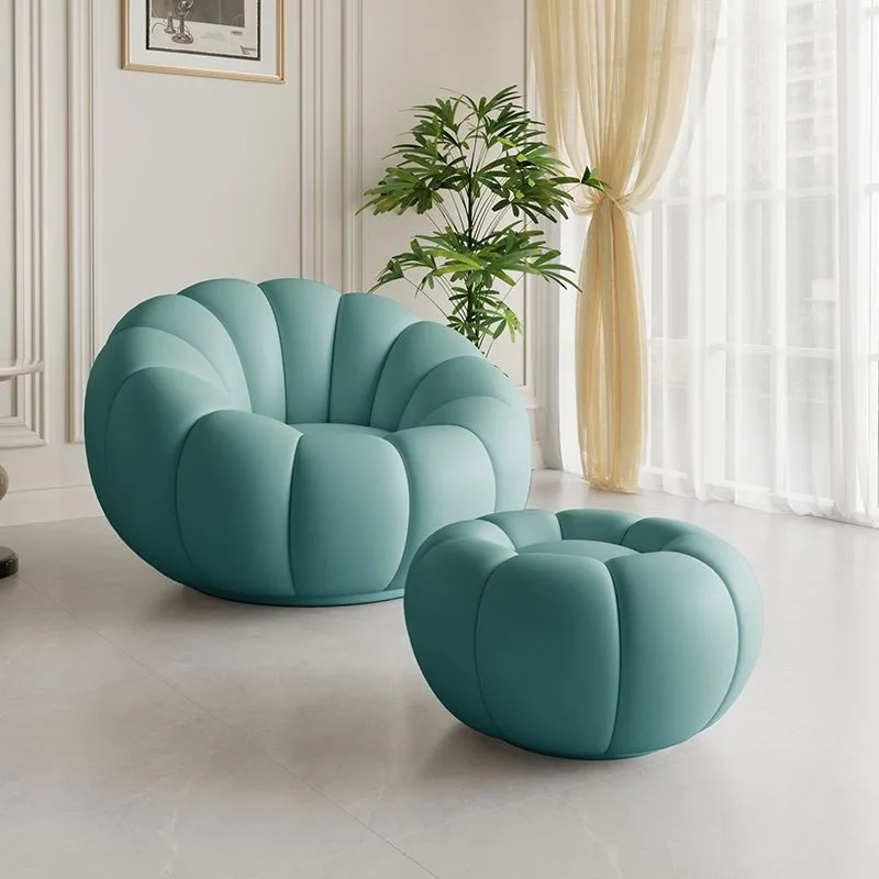 Cat claw skin lazy pumpkin sofa single balcony sleepable reclining leisure chair living room small apartment sofa chair