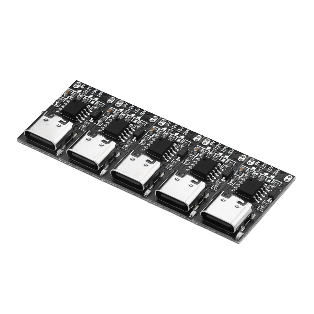 5Pcs Type-C PD2.0 PD3.0 9V 12V 15V 20V Fast Charge Trigger Polling Detector USB Boost Power Supply Change Module Charger Board