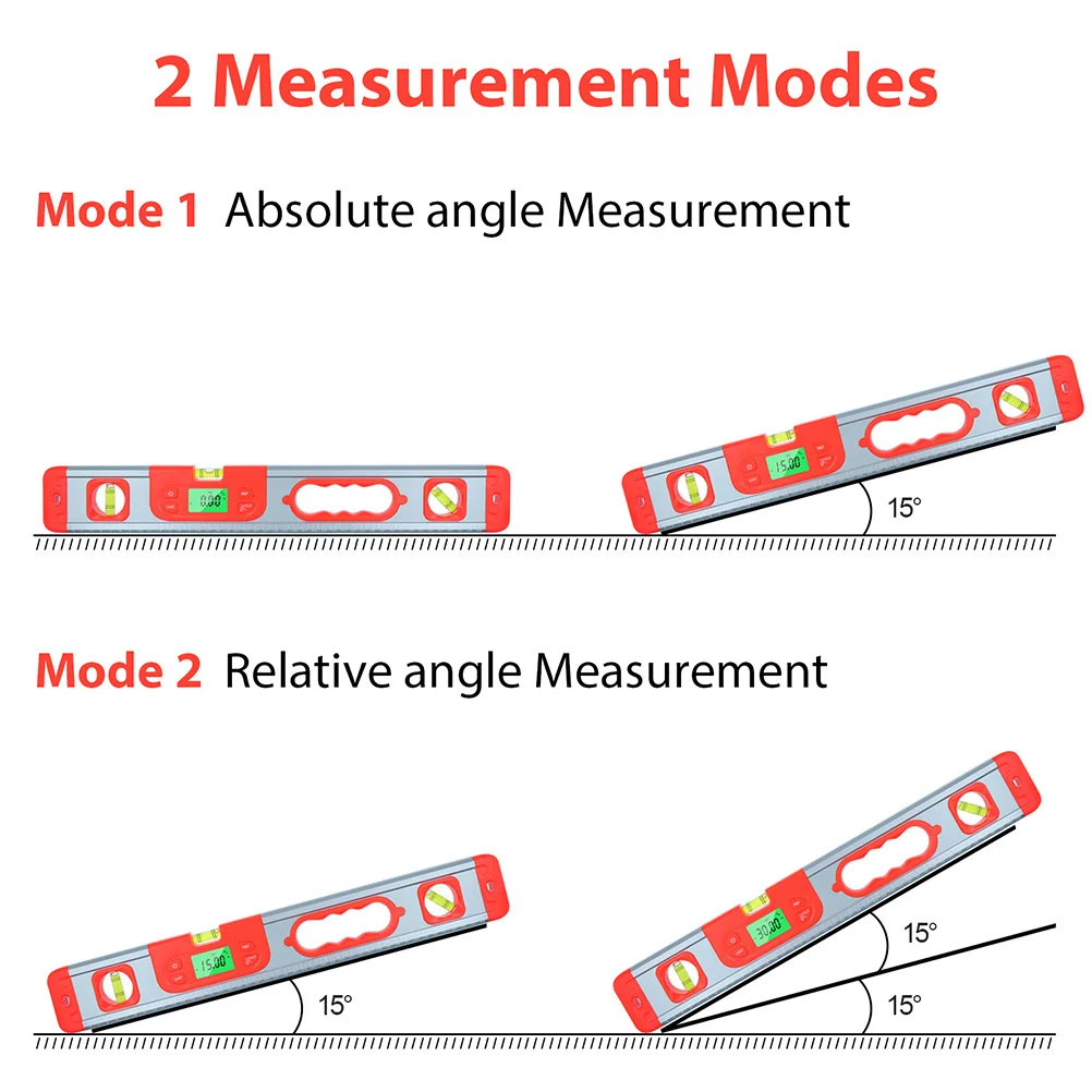 Digitaler Winkelmesser, Mini-Digital-Winkelmesser, 3-in-1-Neigungsmesser, Füllstandsmesswerkzeug für Holzbearbeitung, Heimdekoration, Auto
