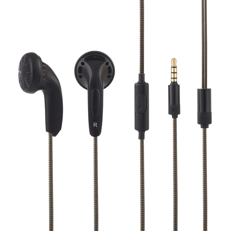 WJLYP DIY MX500 Heavy Bass Flat Head Hifi Earphone In Ear Headphone with Microphone