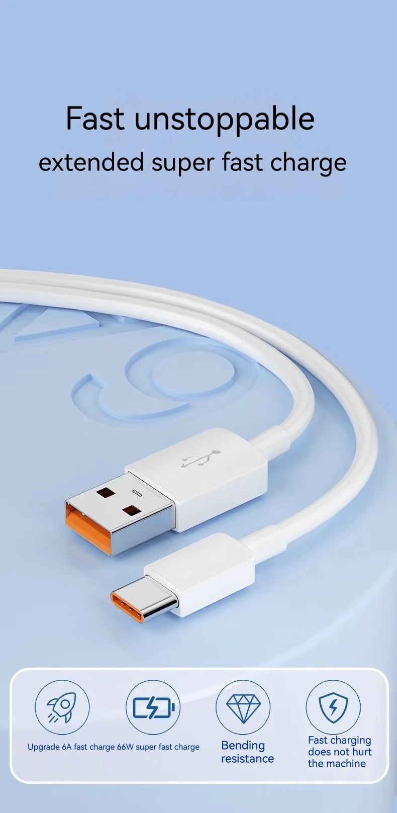 NNBILI Mini USB Cable 1M 2M 3M 8M 10M 12M C-type 6A Fast Charging Device Camera PS5 VR Universal Charging Cable