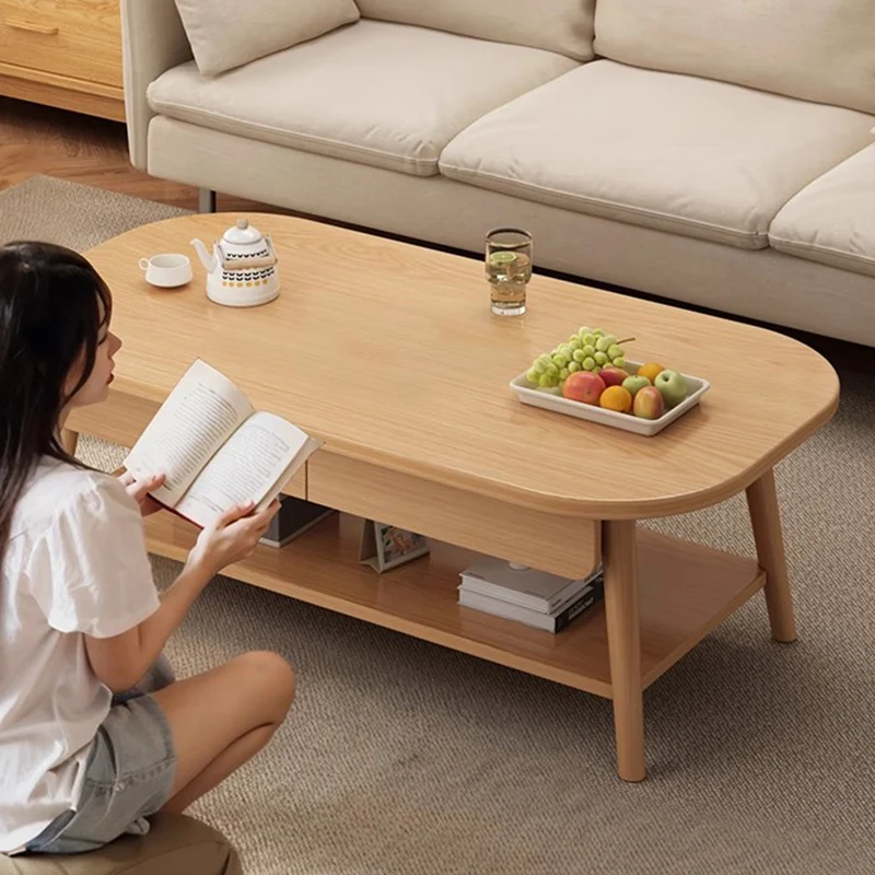 طاولة قهوة خشبية فاخرة لغرفة النوم الحديثة، تصميم للتخزين، طاولة جانبية عالية للكتابة، أثاث جناح صالة Kaffee Tische