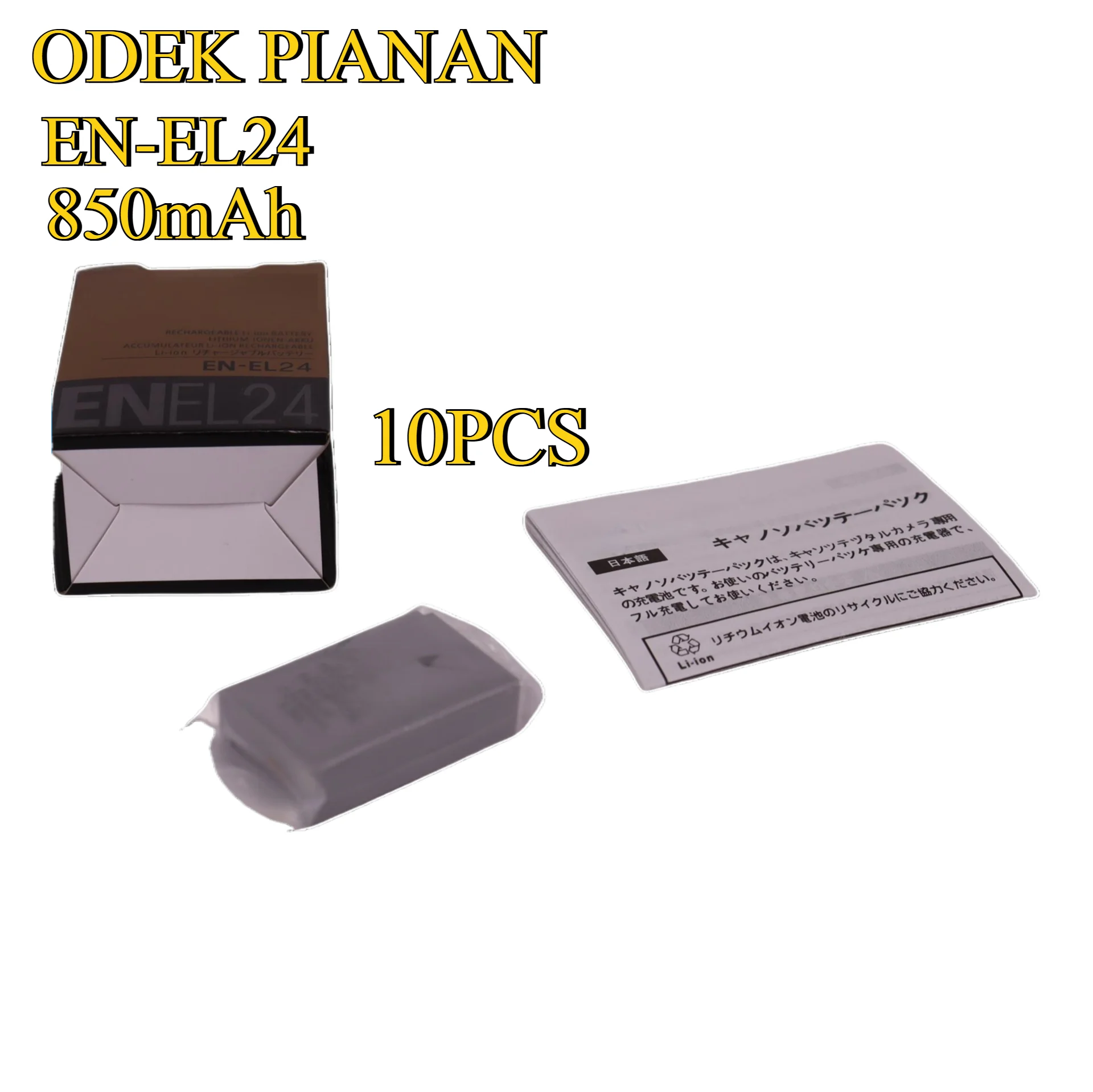 10 Stück EN-EL24 850 mAh Li-Ionen-Akku für Nikon J1 J2 J3 J4 J5 V1 V2 V3 spiegellose Kameras – vollständige Dekodierung, hohe Kapazität