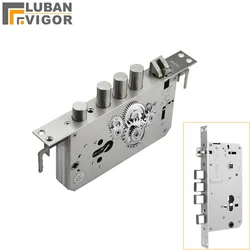 6068  304 stainless steel security door lock body  Internal gear structure Anti stuck for smart fingerprint Lock