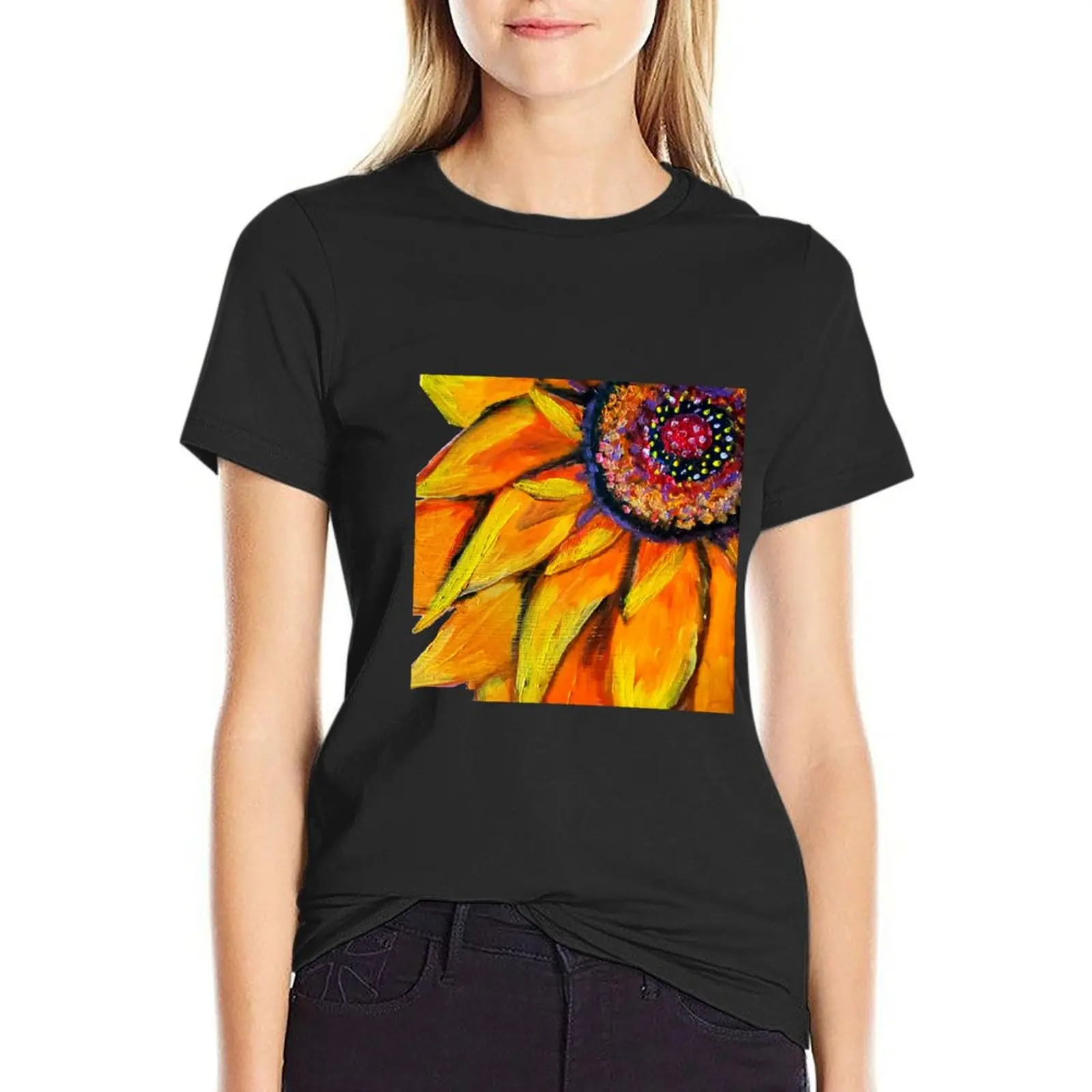 

Sunflower T-Shirt tops hippie clothes summer clothes plus size tops western t shirts for Women