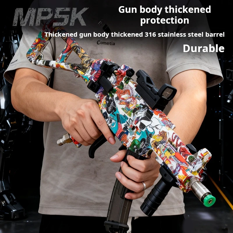 Pistola de agua para lavado de coches de juguete estilo MP5K, pulverizador de limpieza al aire libre divertido, Blasteer con pulverizador de alta presión, regalo genial para adultos