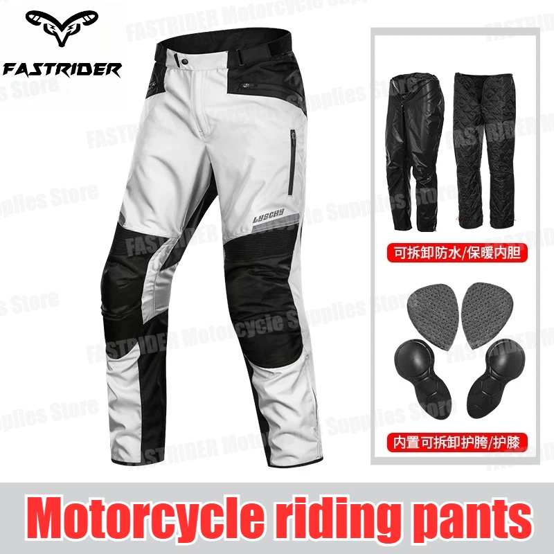 New Large-size Motorcycle Cycling Clothes Men's Winter Warm Waterproof and Drop-proof Cycling Pants Four Seasons