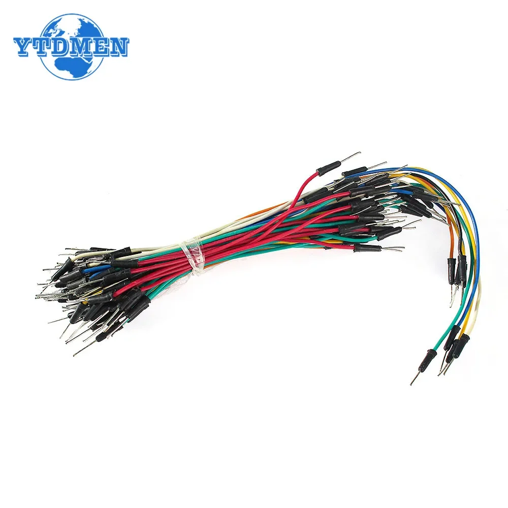 65 قطعة لحام مرنة اللوح سلك توصيل معزز ربط PCB الأسلاك الإلكترونية الخبز مجلس كابل قافز ذكر إلى ذكر لاردوينو