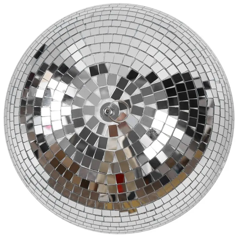 GOOD-30Cm Disco Light Mirror Ball, Stage Reflective Party Mirror Balls Silver With Hanging Rings For Dance, Birthday,Home