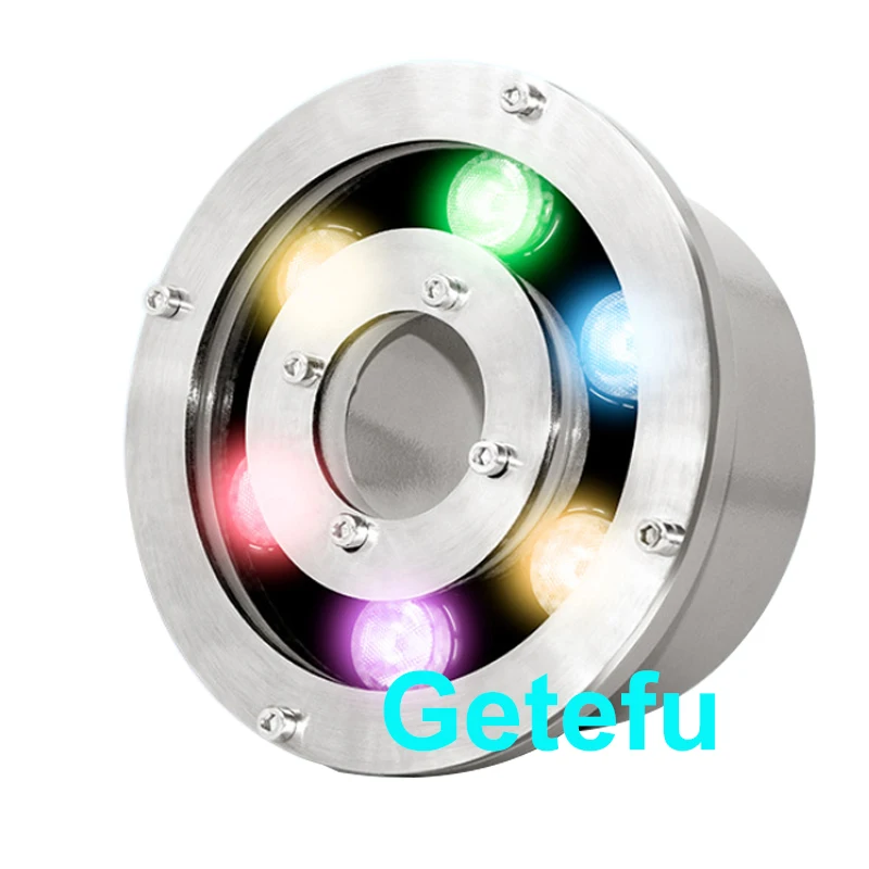 RGB LEDプールライト,防水ガーデンランドスケープランプ,4ライン外部制御,rgb,9w,18w,12v,24v