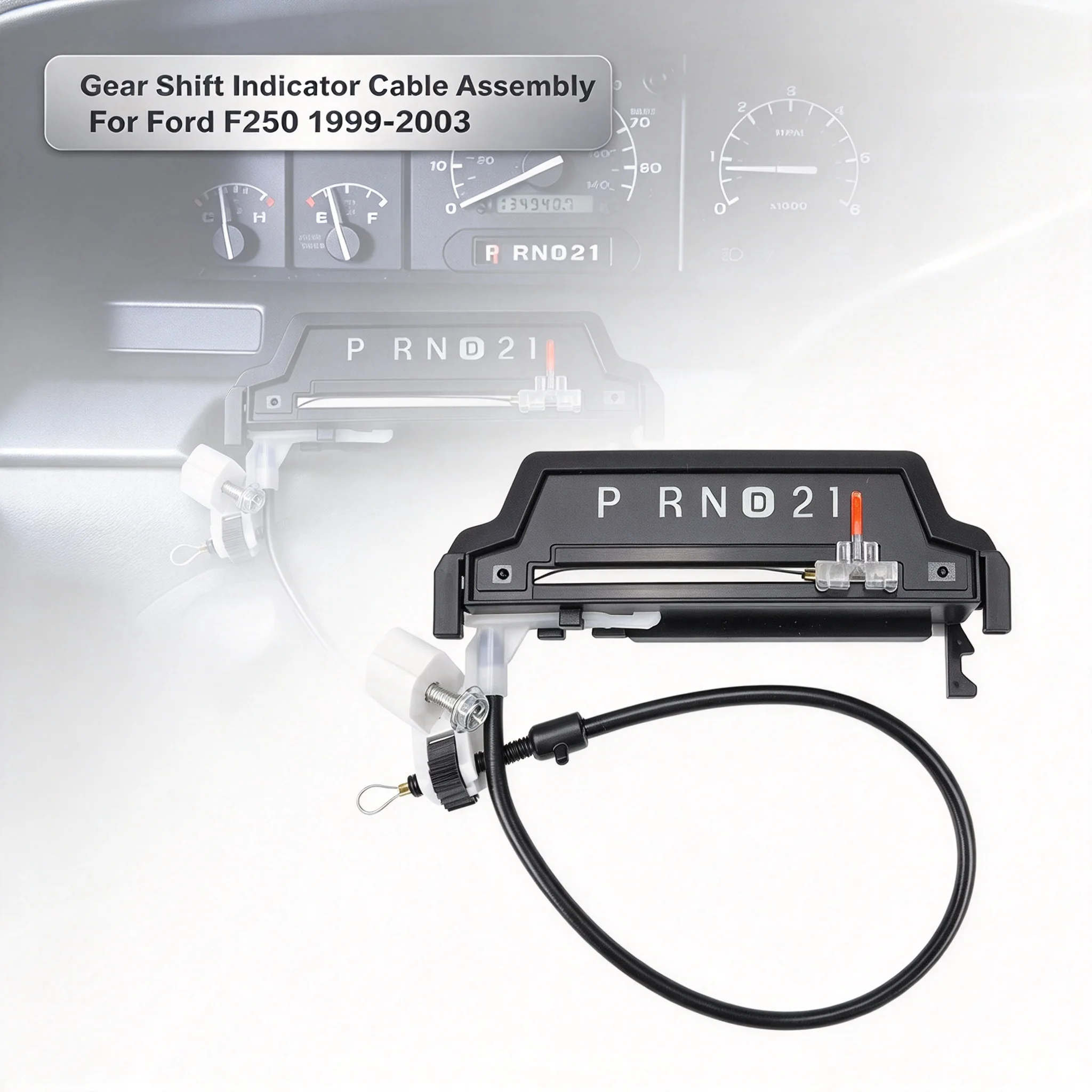 Gear Shift Indicator XL3Z-7A110-AA 83244 with Metal Bracket Compatible with 1999-2003 Ford F150 Expedition Navigator