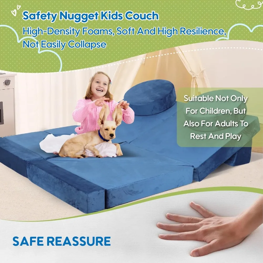 14 قطعة من أريكة لعب الأطفال المعيارية، أريكة للأطفال الصغار، أريكة مقطعية للأطفال، أريكة أطفال متعددة الاستخدامات لغرفة اللعب، غرفة النوم، أريكة قابلة للتحويل #4