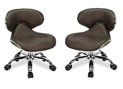 Conjunto de 2 bancos para pedicure e salão de beleza, cadeira de pedicure para café umi, bomba pneumática curta e ajustável, móveis e equipamentos para salão de beleza