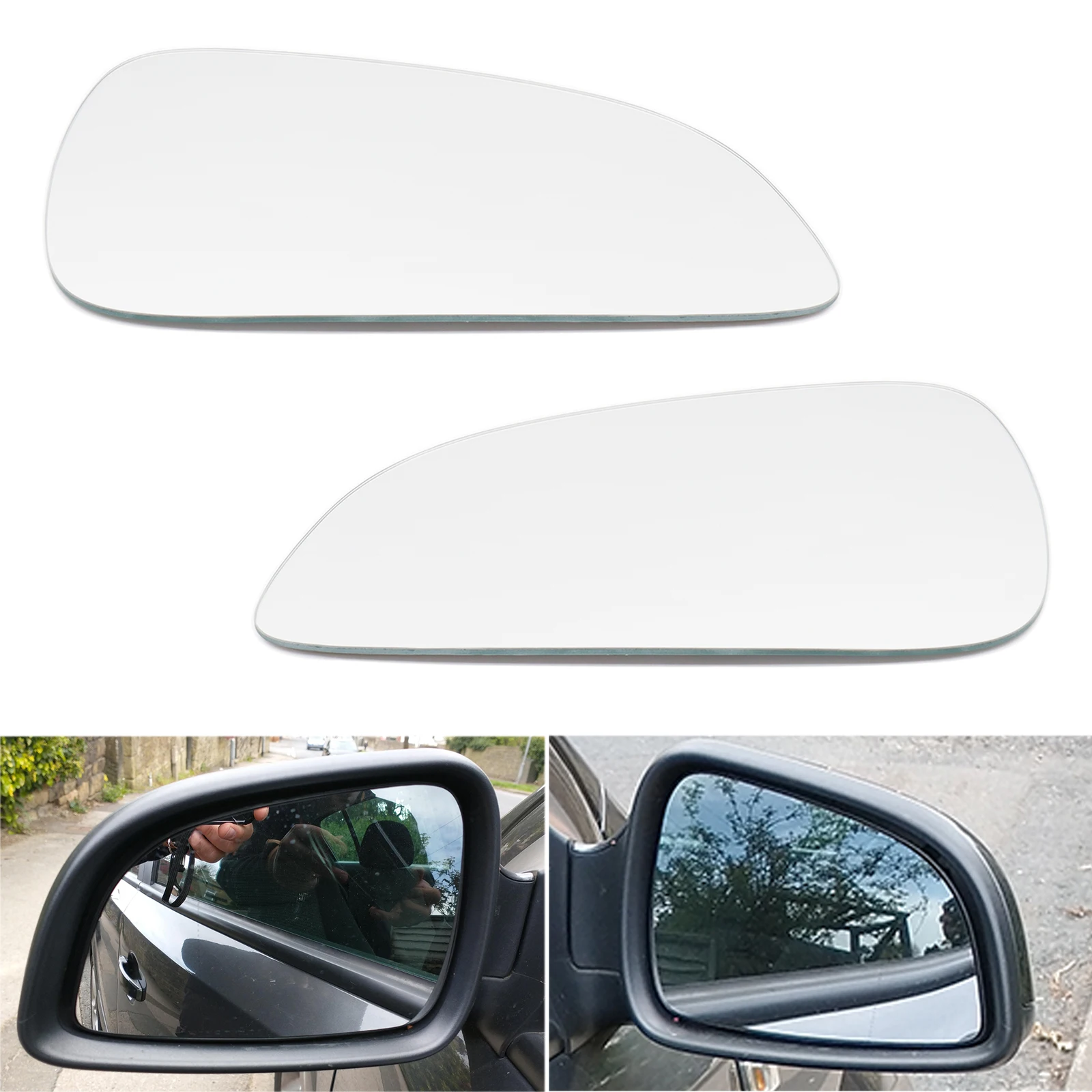 Left Right Side Wing Mirror Glass Stick On Convex Wide Angle Self Adhesive Mirror Rear View For Opel Vauxhall Astra H 2009-2011