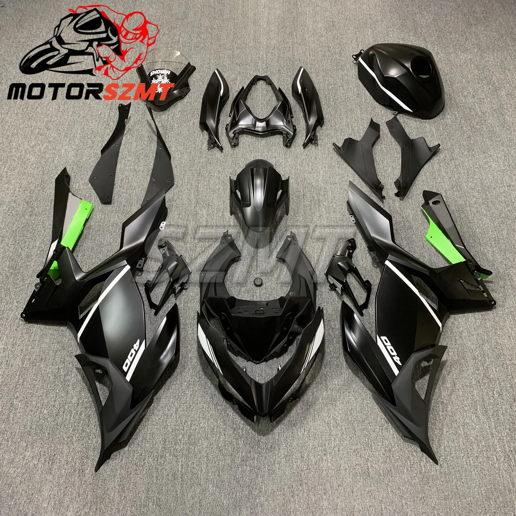 

Cowling Injection 2023 Prints with Green and Black Lines Motorcycle For Ninja400 ninja 400 2018-2023 Full Fairing Kit Bodywork