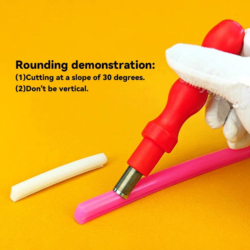Ferramenta de corte de tira de silicone dividida com luz neon LED ângulo reto ou canto arredondado para ferramenta de gravação manual