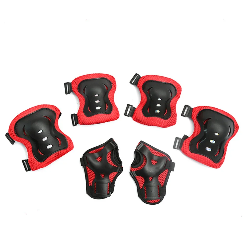 7Pcs Helmet Knee Elbow Protective Gear Set Adjustable Kids Bicycle Sport Protective Gear Set 48-55cm for Boys Girls 5-12 Years