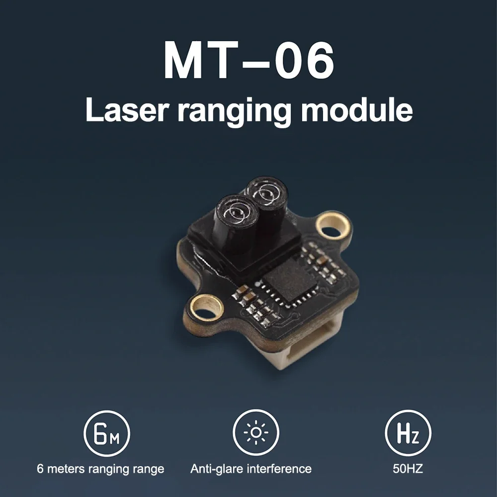وحدة نطاق ليزر MicroAir MT-06 6m مضادة للضوء القوي 50 هرتز تدعم البرامج الثابتة للتحكم في الطيران FMT/INAV/Ardupilot/Px4
