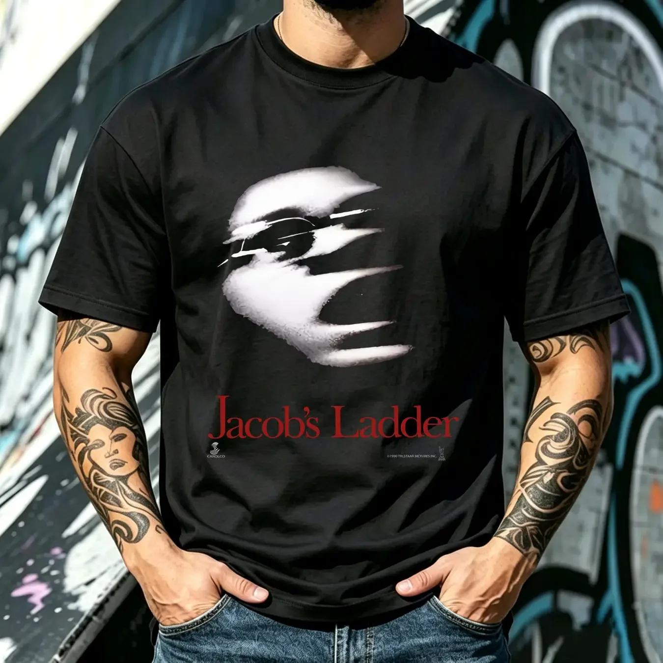 washed T Shirt Movie Jacobs Ladder Silent Hill 80s 90s vintage Washed designer clothes Stretched Casual Slightly Unisex fashion