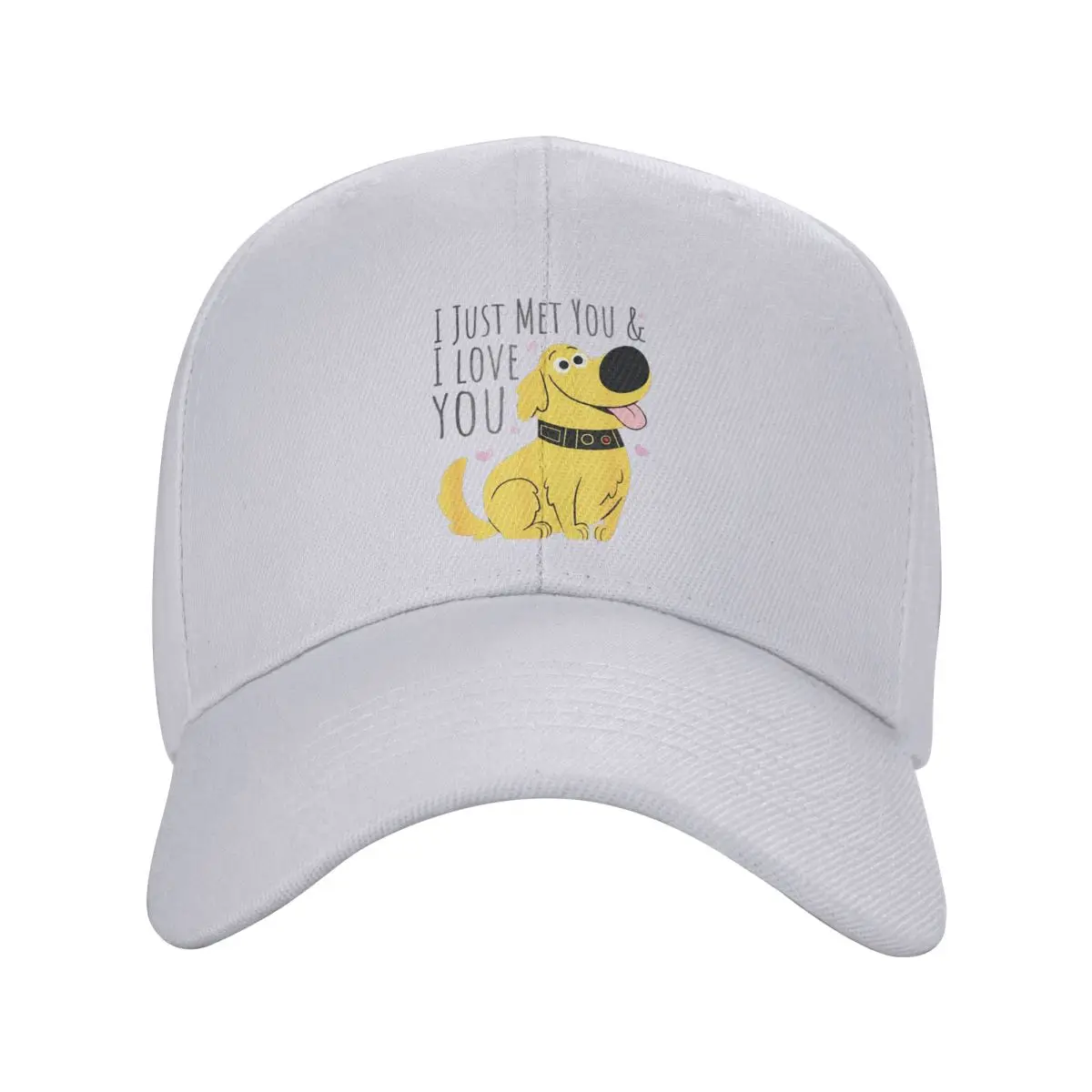 

Up Cartoon Dug I Just Met You Quote Бейсбольные кепки Мужчины Женщины Винтаж Trucker Worker Кепки Регулируемые кепки для гольфа Летняя кепка
