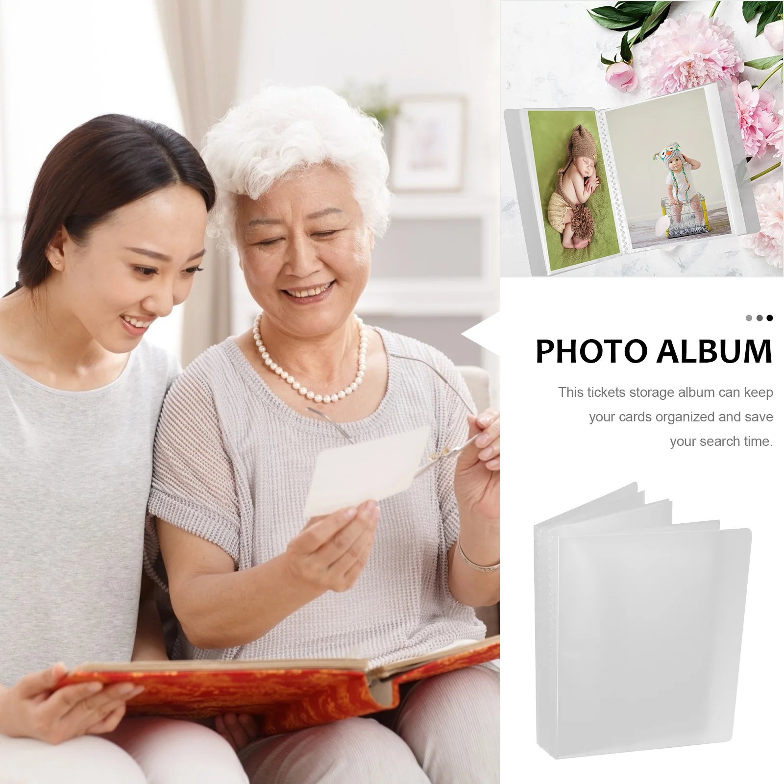 Storage Book Pe Material Wear-Resistant Photo Album Multi-Function Receipt Organizer Card Holder Ticket Storage for Business